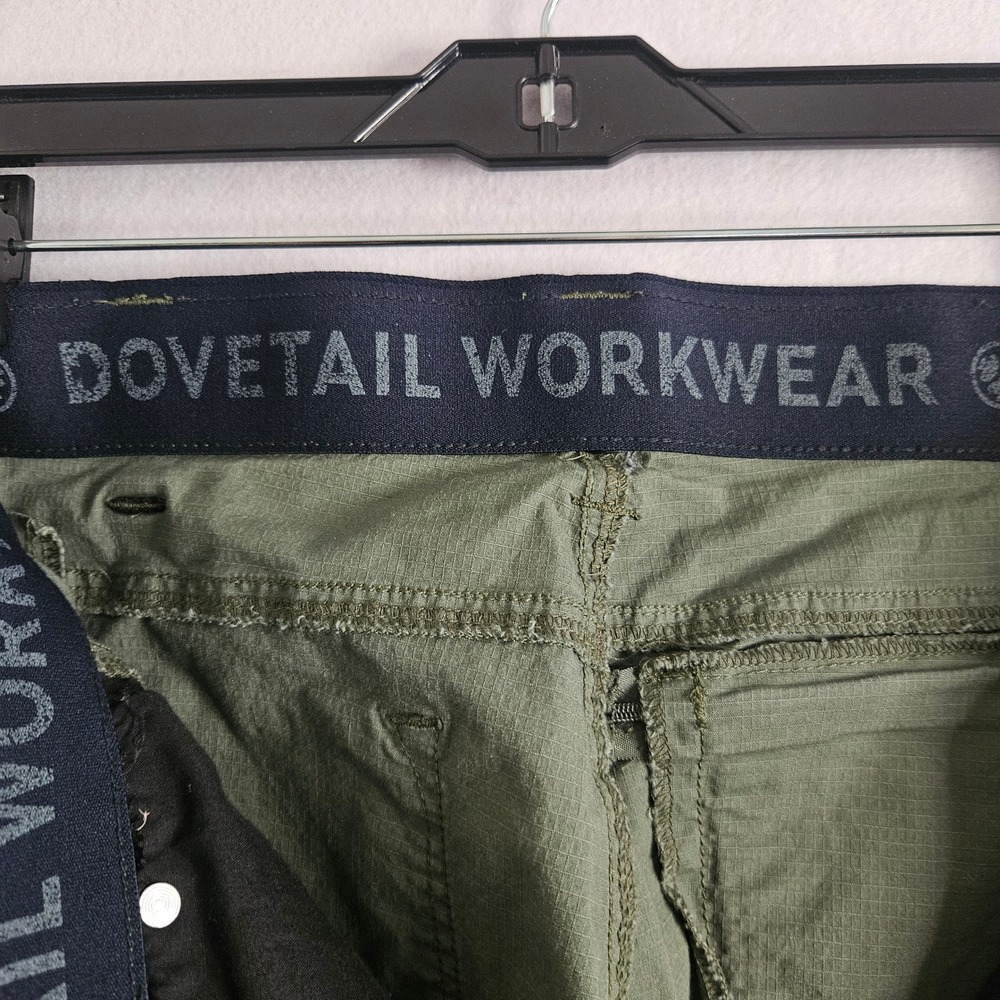Dovetail Workwear Britt Utility Pants Green Ripstop Double Knee Cargo 37x33 - Picture 10 of 10